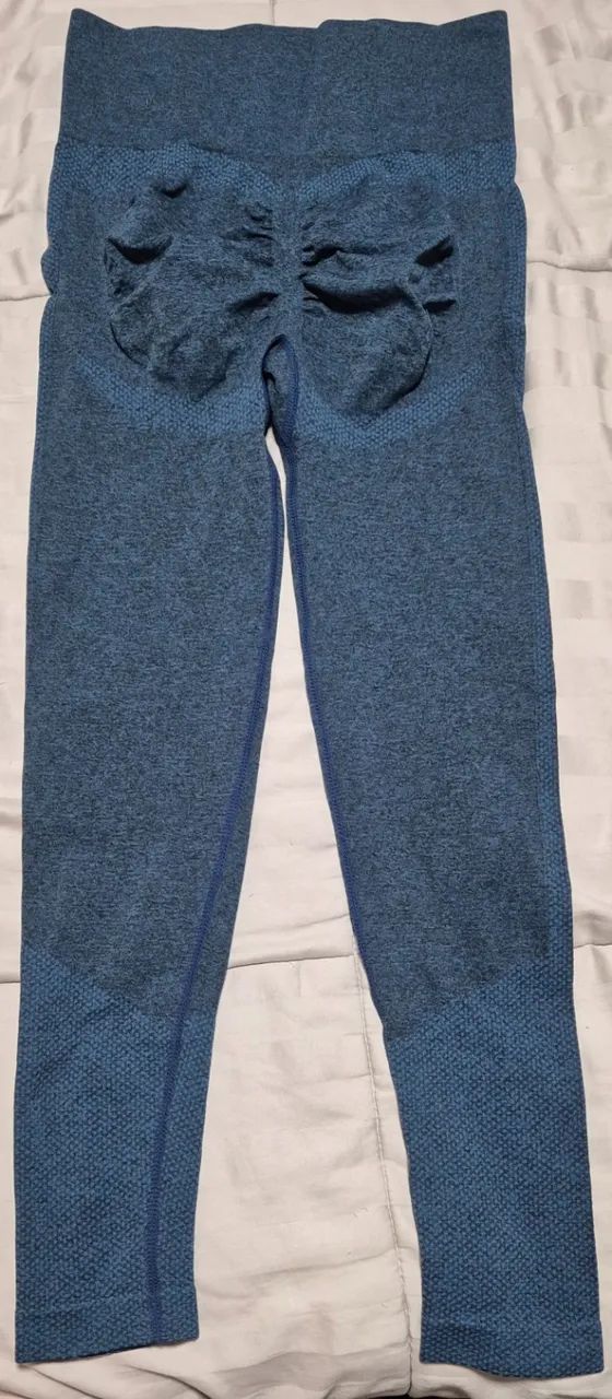 Calça Legging Sem Costura - AZUL - Foto 2
