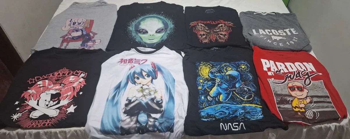 Pacote de 14 Camisas Usadas G & GG - Foto 2