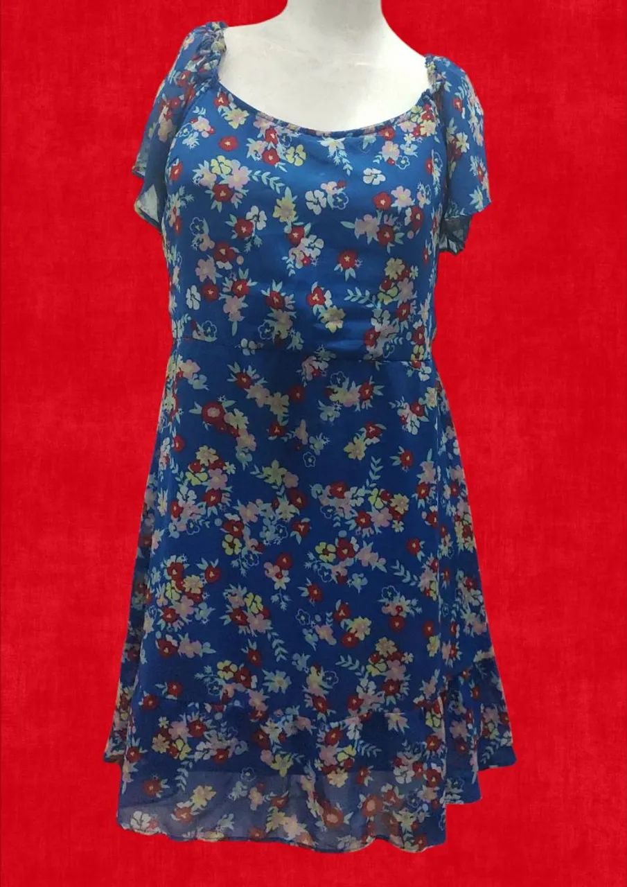 Vestido azul floral