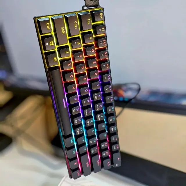 Teclado Mecânico Gamer AJAZZ NK61 RGB Compacto 60% Hot-Swap