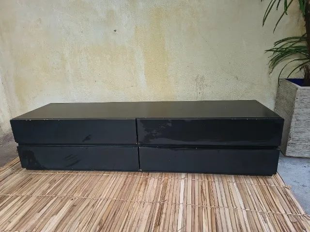 RACK SLIM BLACK EM MDF COM GAVETAS - Foto 4