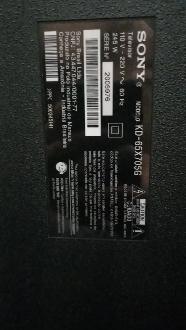 TV Sony 65 para peças com display quebrado  - Foto 3
