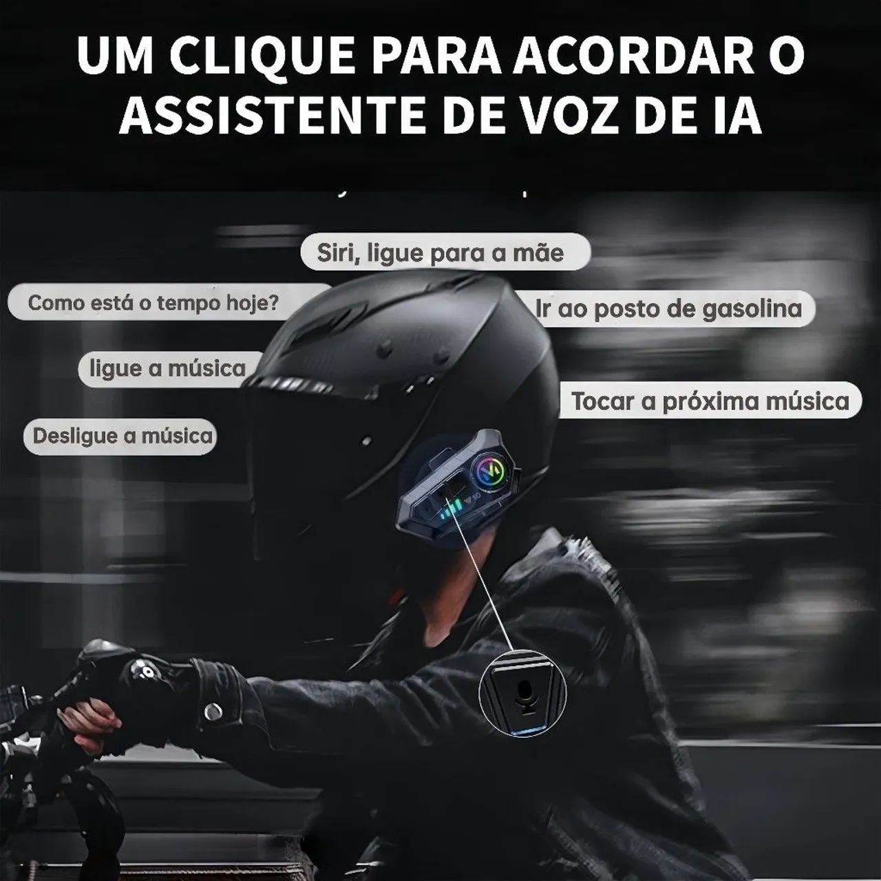 Fone p/ Capacete C/ Microfone - Foto 5