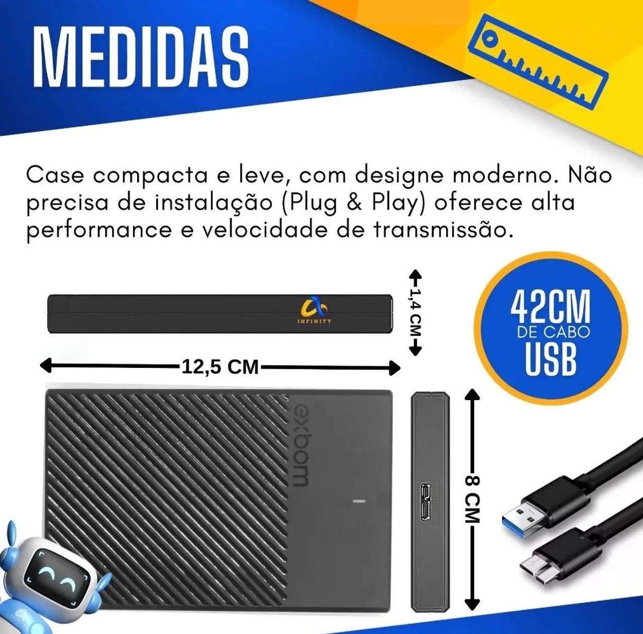 HD EXTERNO 500GB (NOVO) - Foto 3