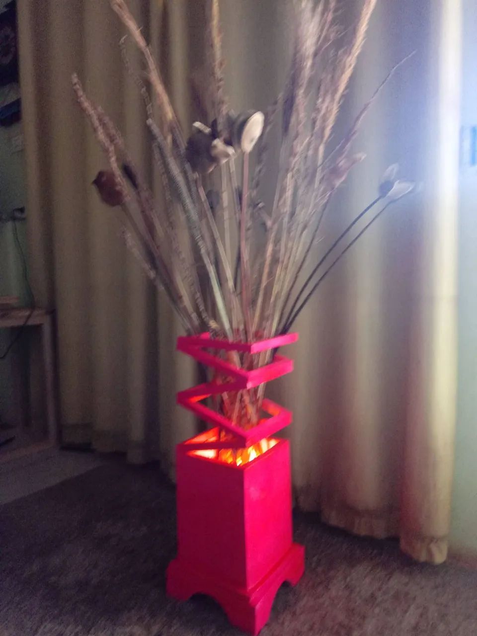 Luminária com arranjos secos - Foto 3