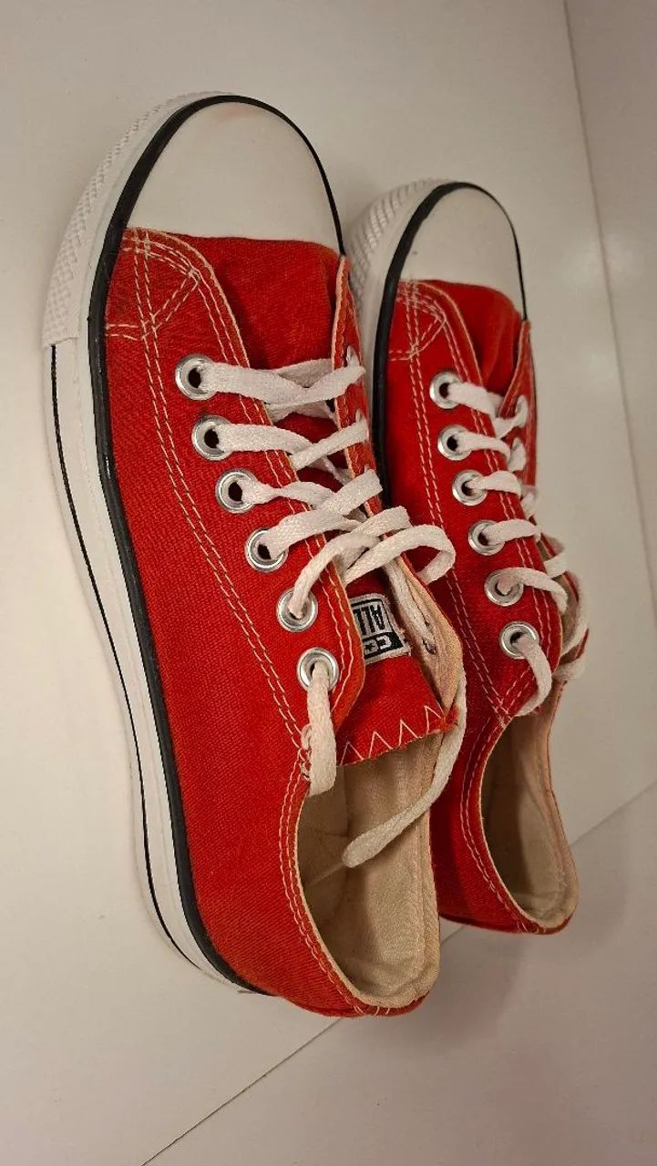 Tênis estilo All star vermelho - Foto 3
