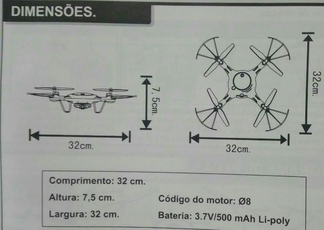 Drone Quadcóptero com Câmera fotografa e filma em HD - Foto 6