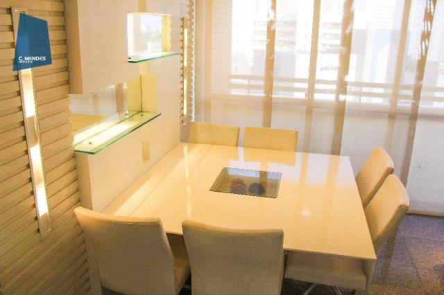 Apartamento mobiliado para locação, 130m² 3 suítes 3 vagas, Cocó, Fortaleza. - Foto 20