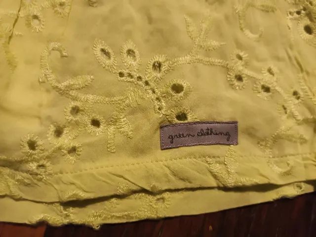 Vestidinho-bata Green em laisse verde-limão - Foto 3