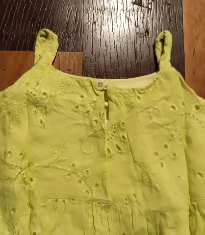 Vestidinho-bata Green em laisse verde-limão - Foto 2