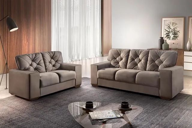 SOFÁ DOIS E TRÊS LUGARES SUPER GARANTIA E CONFORTO!!! S728 - Foto 2
