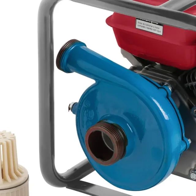 Motobomba a Gasolina 2.1/2 x 2 Pol. 6,5CV Partida Manual B4T 716-Branco - Foto 4