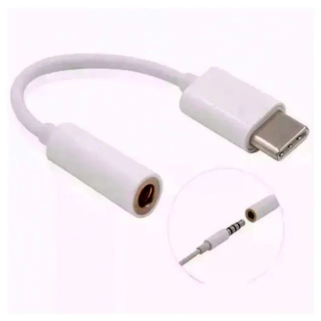Adaptador Para Fone De Ouvido Tipo C Para P2 Branco Leon - Foto 2