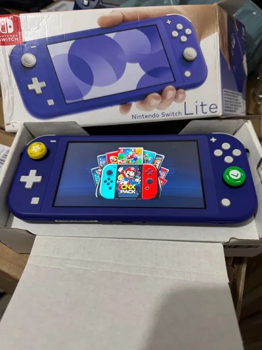 Nintendo Switch Lite Azul - desbloqueado 256gb