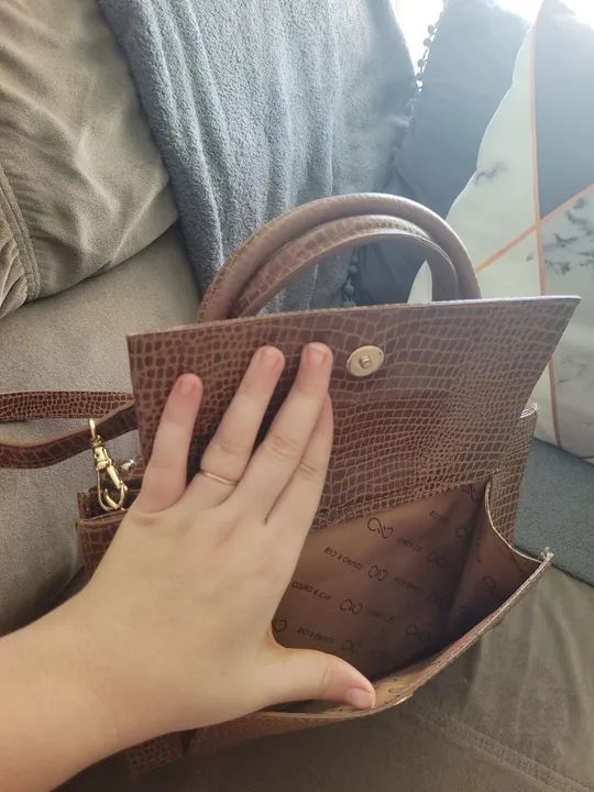 Bolsa feminina Couro&Cia - Foto 3