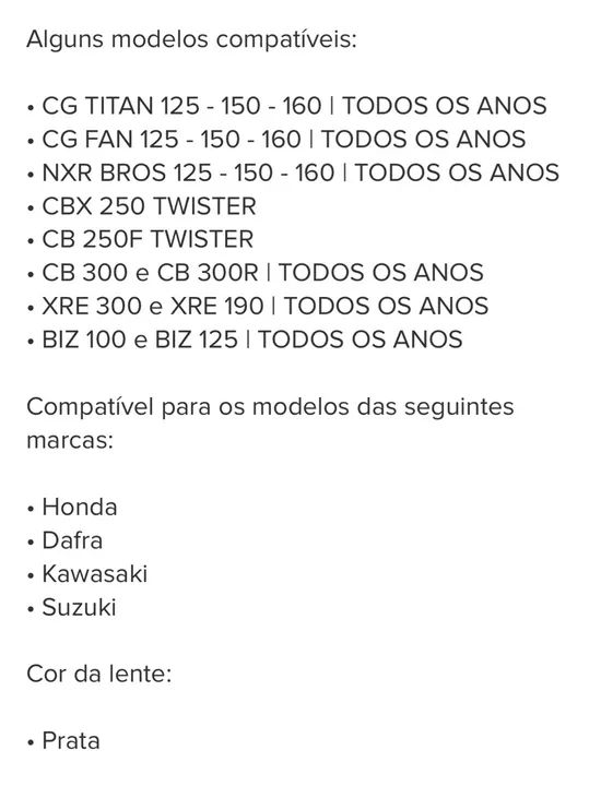 Retrovisor Bmw F800 Rebaixado 90° Honda Lente Convexo Prata haste curta  - Foto 6