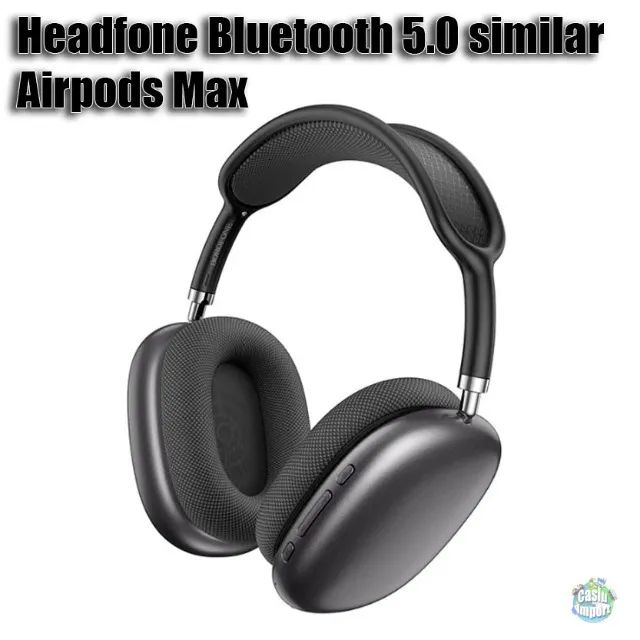 Headphone bluetooth 5.0 com entrada auxiliar de cabo
