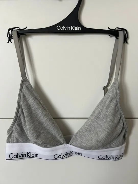 Calvin Klein UNLINED EXCLUSIVE - Triangle top bra - cinza