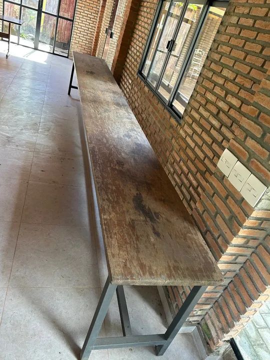 Prancha de Jacarandá rústica prancha de 5m sem emenda com estrutura de ferro
