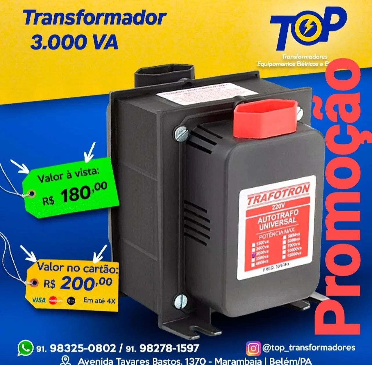 Transformador 3.000va (para ar condicionado)