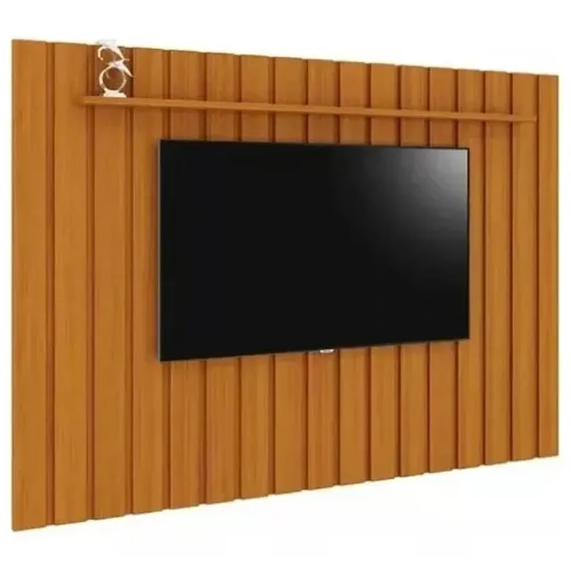Painel Brise Sem Nicho 260cm para TV até 75 Polegadas EDN Cedro