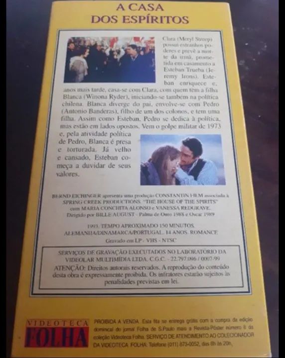 A casa dos espíritos VHS - Foto 2