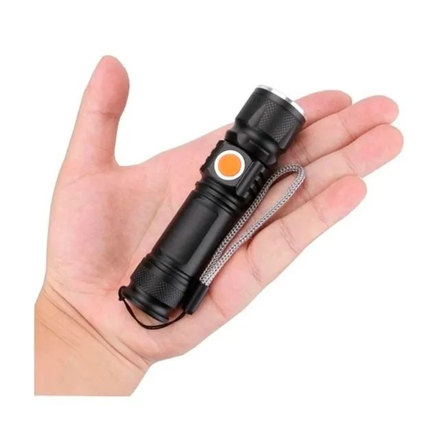 Mini Lanterna LED Zoom USB Recarregável - Foto 5
