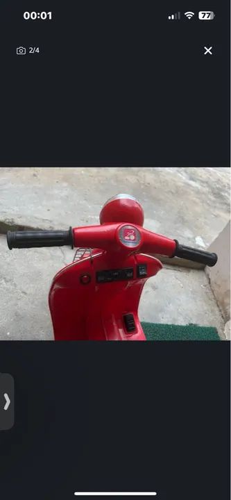 Moto elétrica infantil vermelha 450 - Foto 3