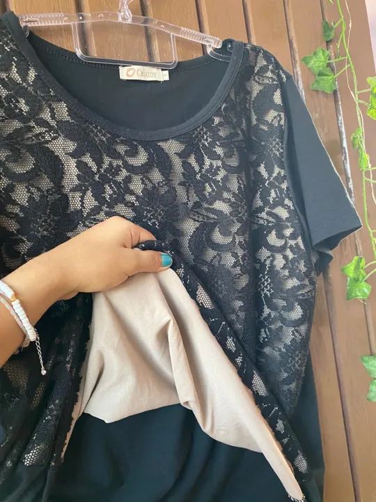 Blusa de Bordada Criatiff Preta - Foto 3