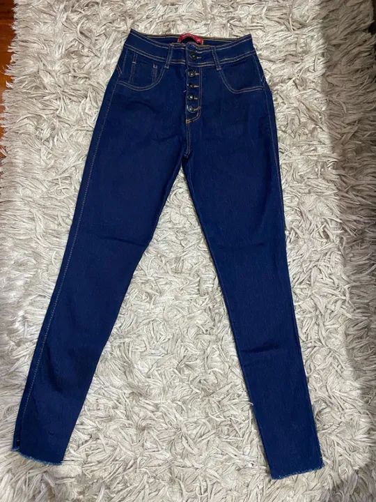 Calça Jeans Botões Alta - Foto 4
