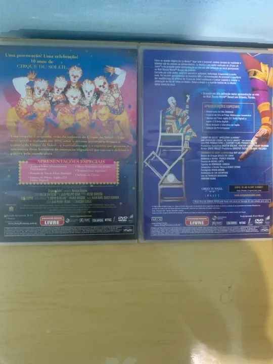 2 dvds circo de Soleil cirque filme palhaço malabarismo  - Foto 2