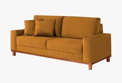 sala sofa living 3 lugares linho ou veludo  - Foto 2