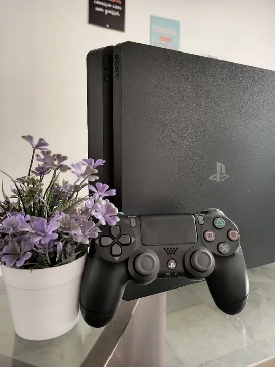 PS4 Slim 1 TB semi novo com caixa  - Foto 4