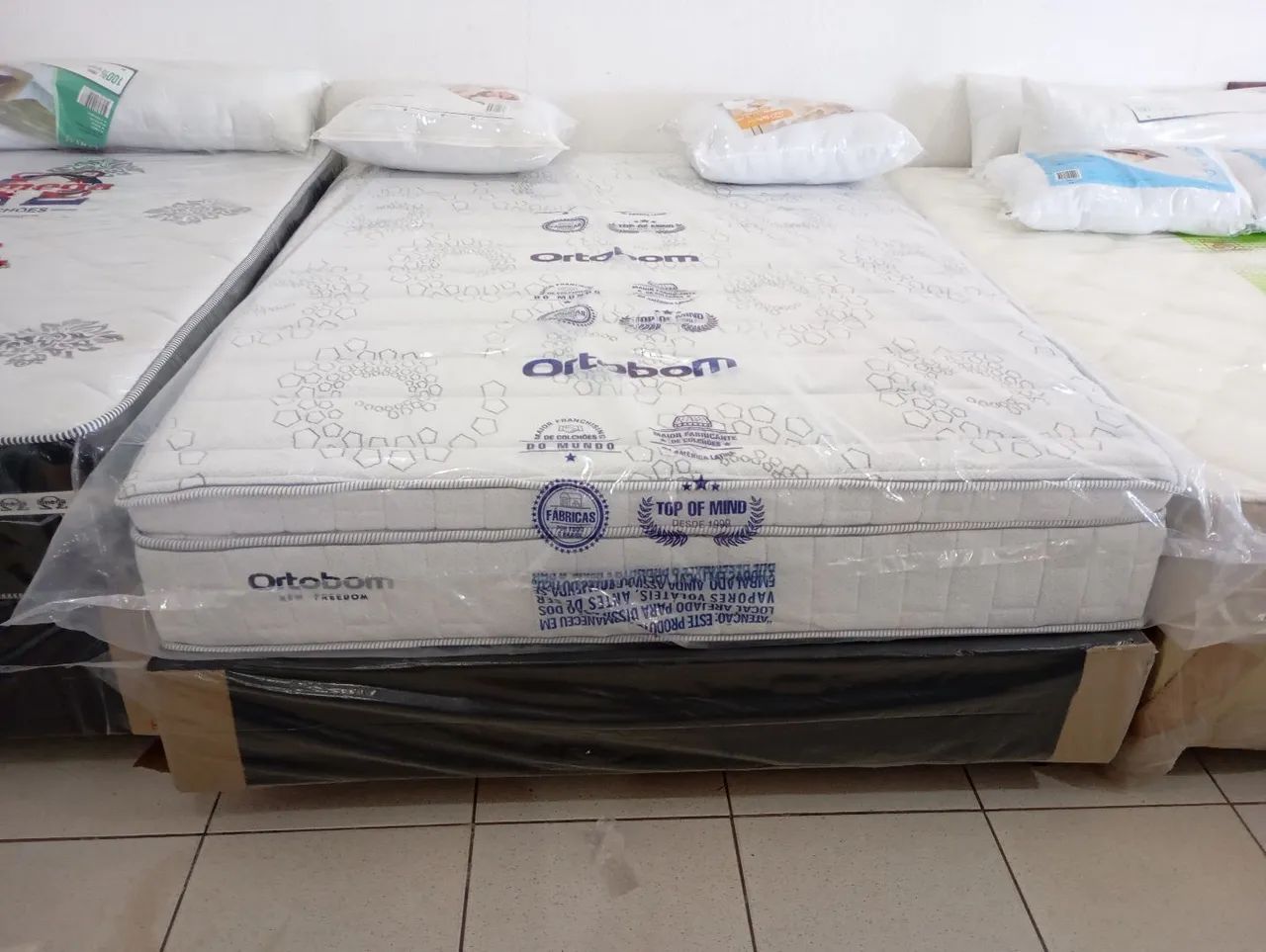 Cama Box Queen Ortobom Freedon de mola ensacada 32cm. - Foto 3