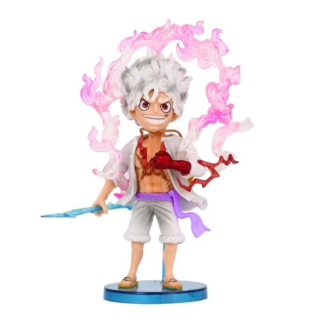 Miniatura Monkey D. Luffy Gear 5 Nika - One Piece - Action Figure do Deus do Sol
