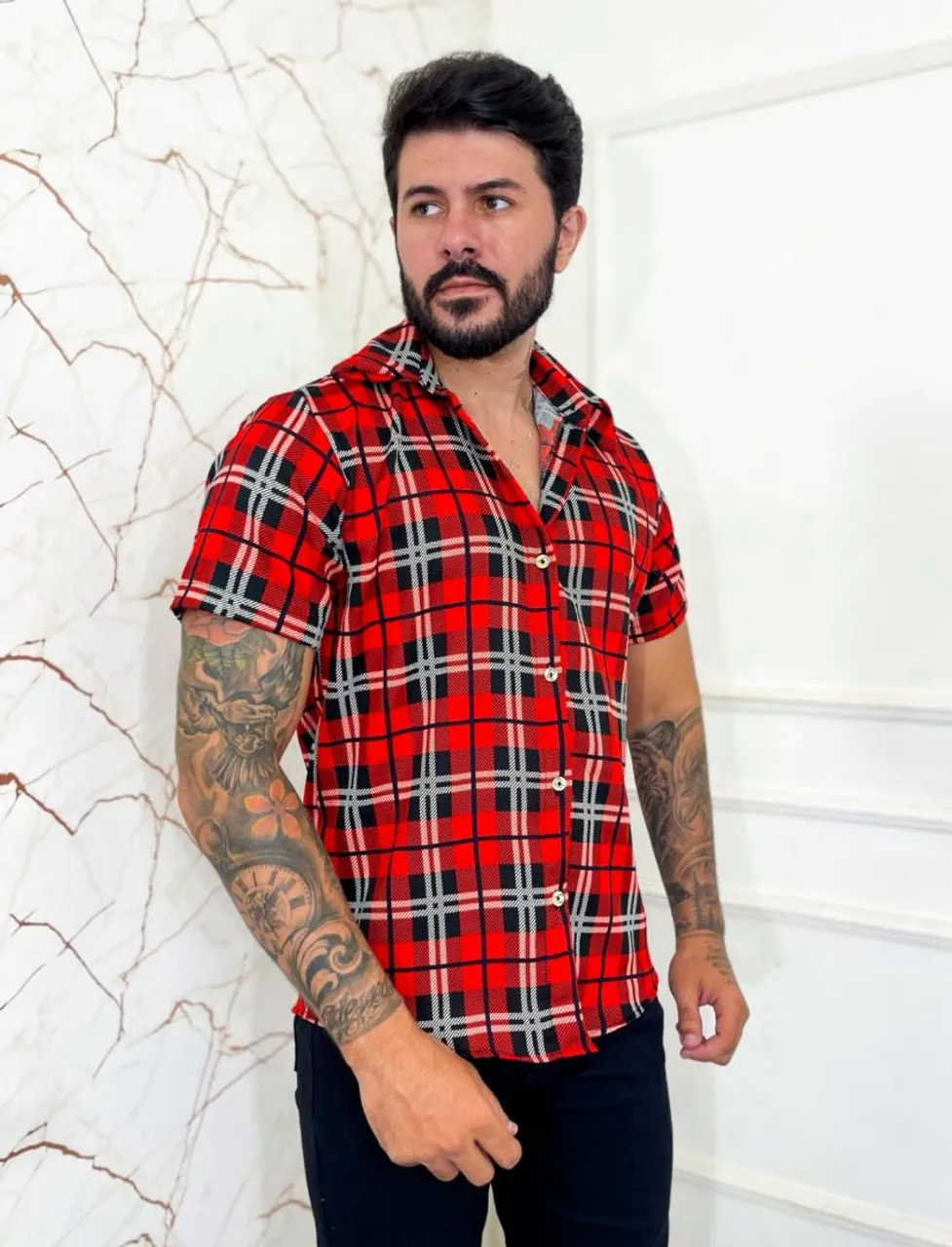 Camisa xadrez masculino