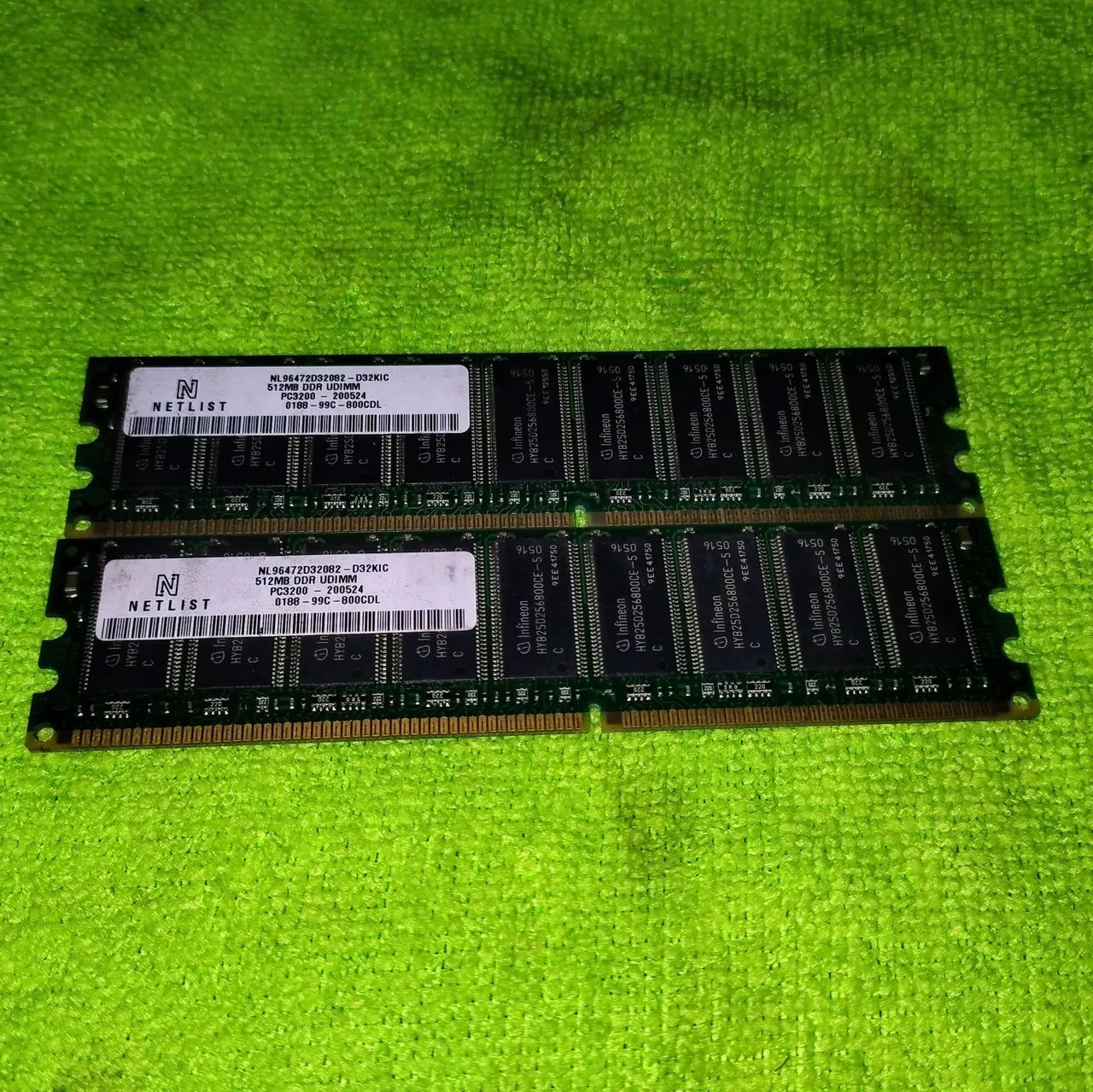 R$30 (unid). Memória RAM 512MB DDR PC3200 - Netlist - Foto 2