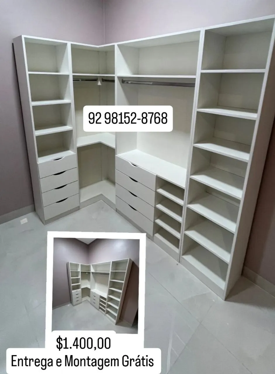 CLOSET em L peça já o seu;