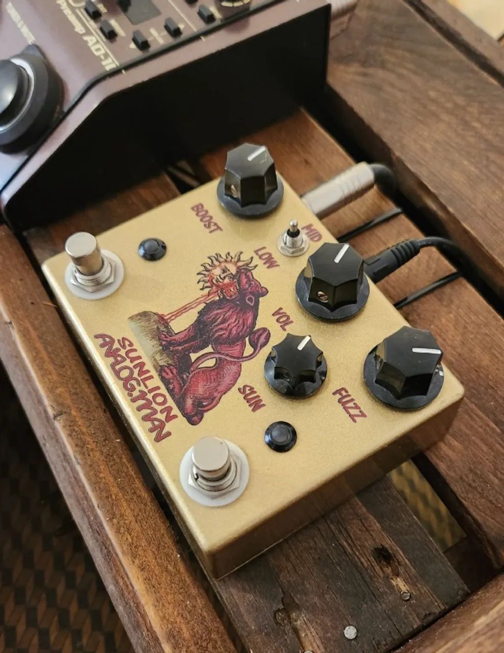 Pedal Analogman Sun Lion Fuzz, Overdrive & Booster - Analógico