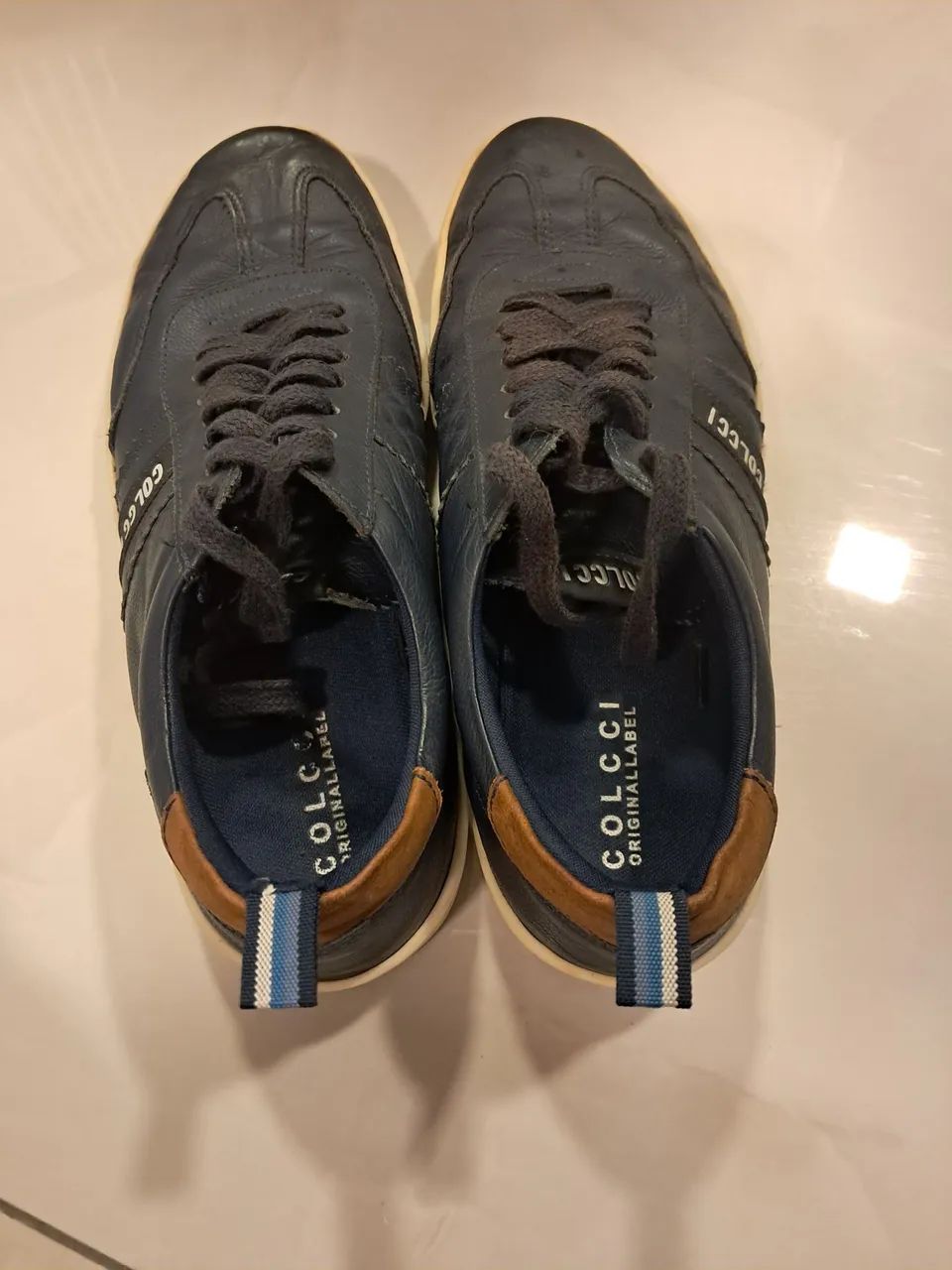 Sapatenis em a couro COLCCI Azul (tamanho 42) - Foto 4