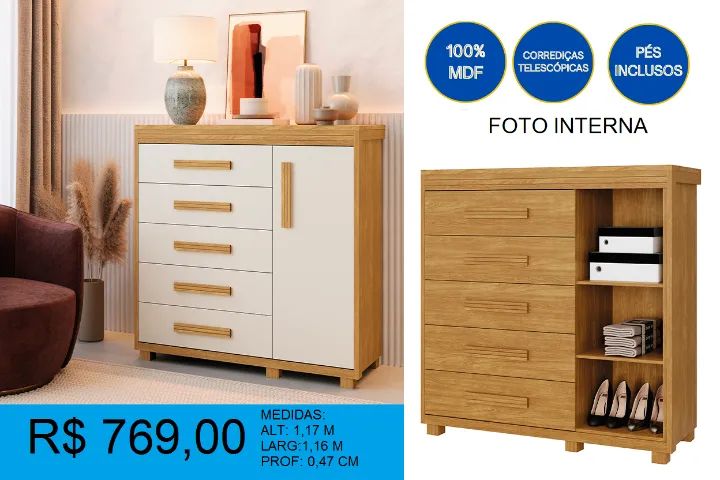 Comoda super reforçada - compre hoje e receba amanhã 