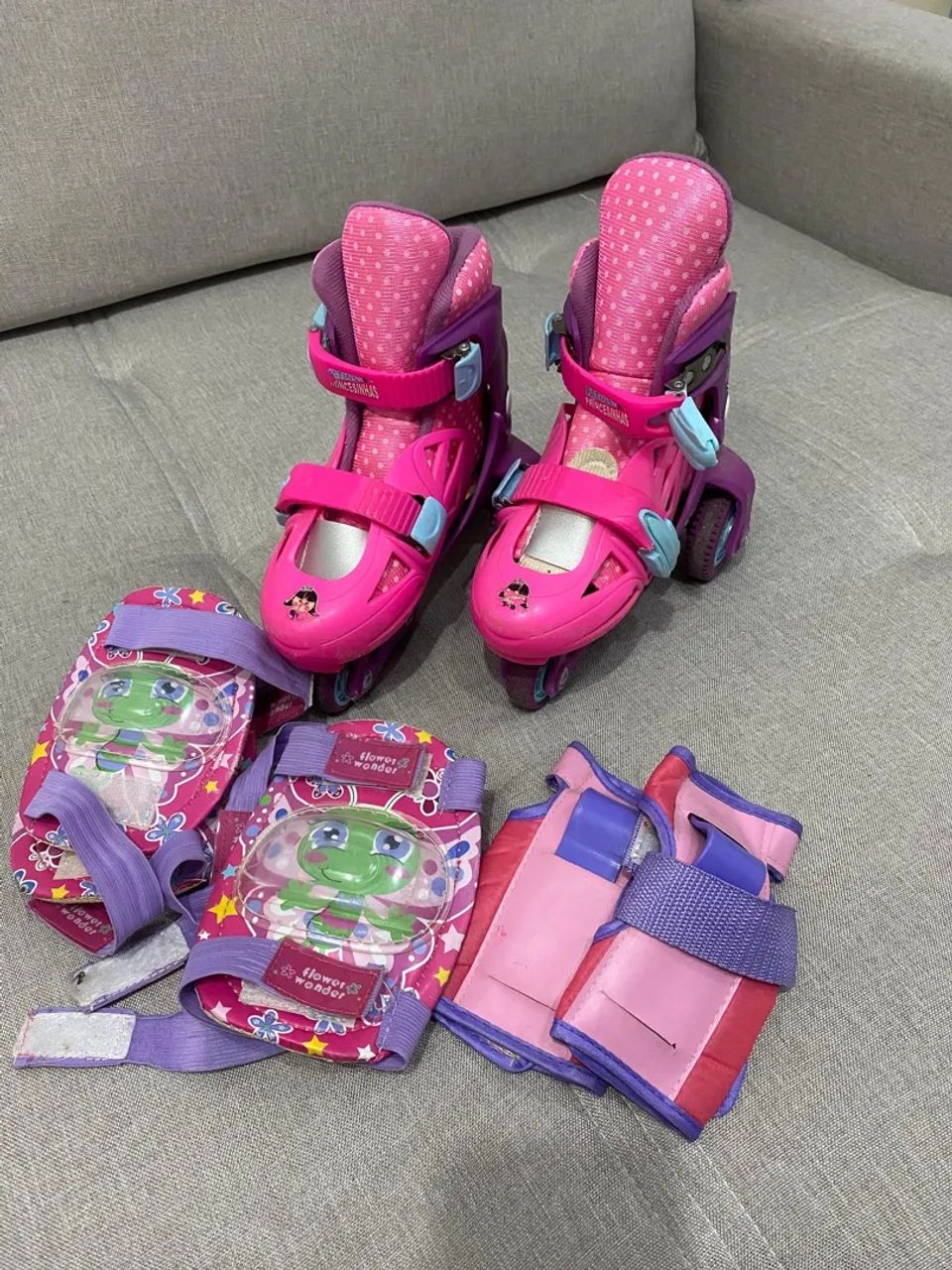 Patins Roller com Kit de Proteção Infantil - Foto 4