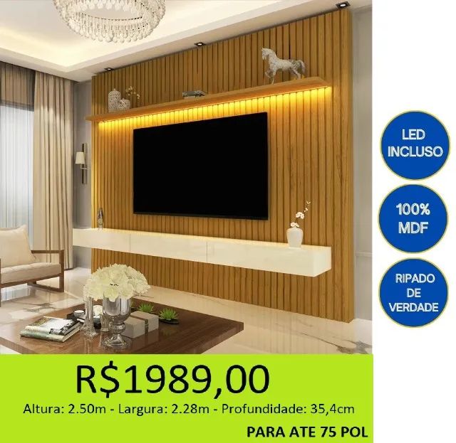 Painel ripado 