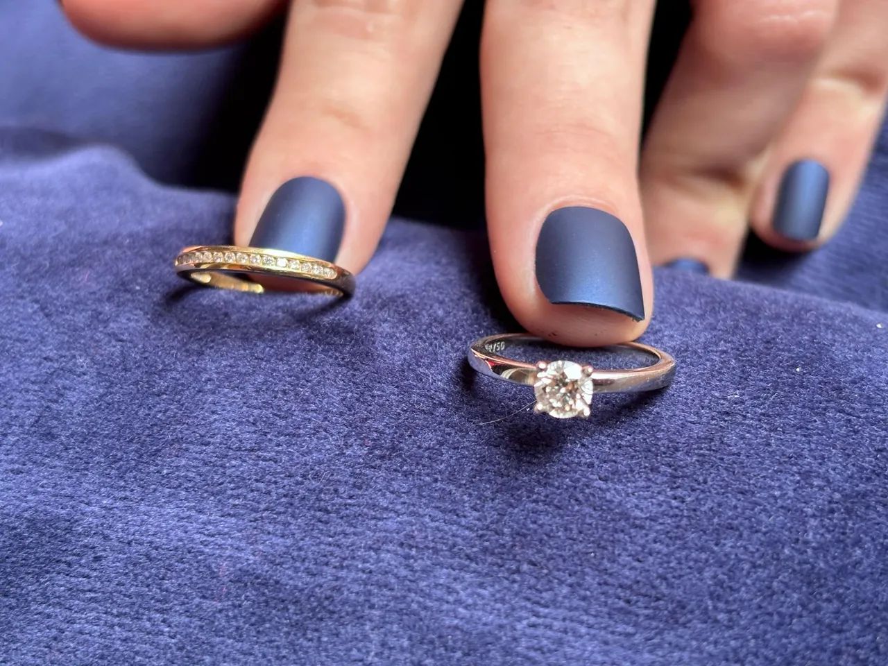 Aliança Vivara nova ouro branco diamante 0.5 ct com garantias aparador ouro 18k brilhantes - Foto 3