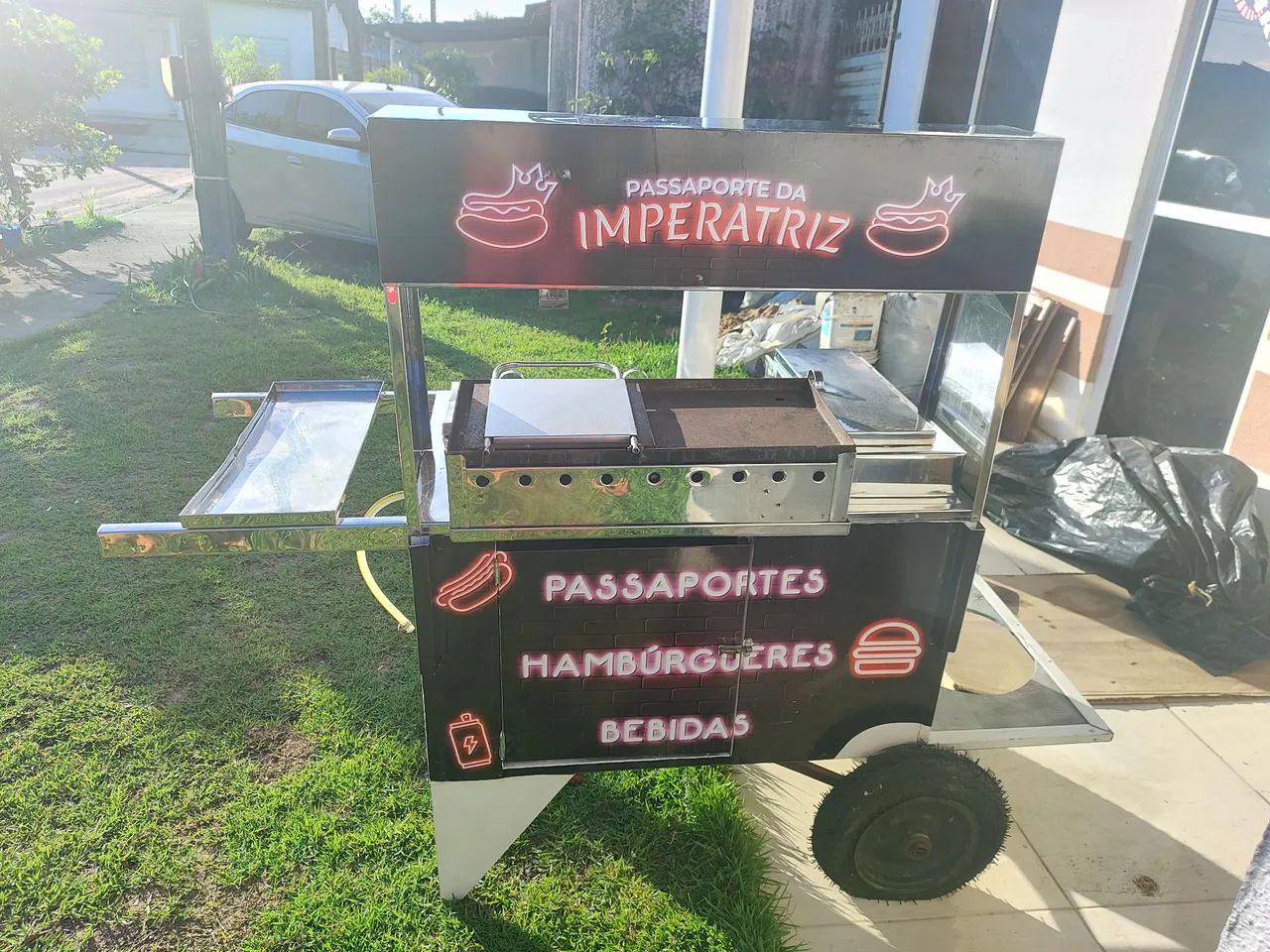 Carrinho completo inox semi-novo