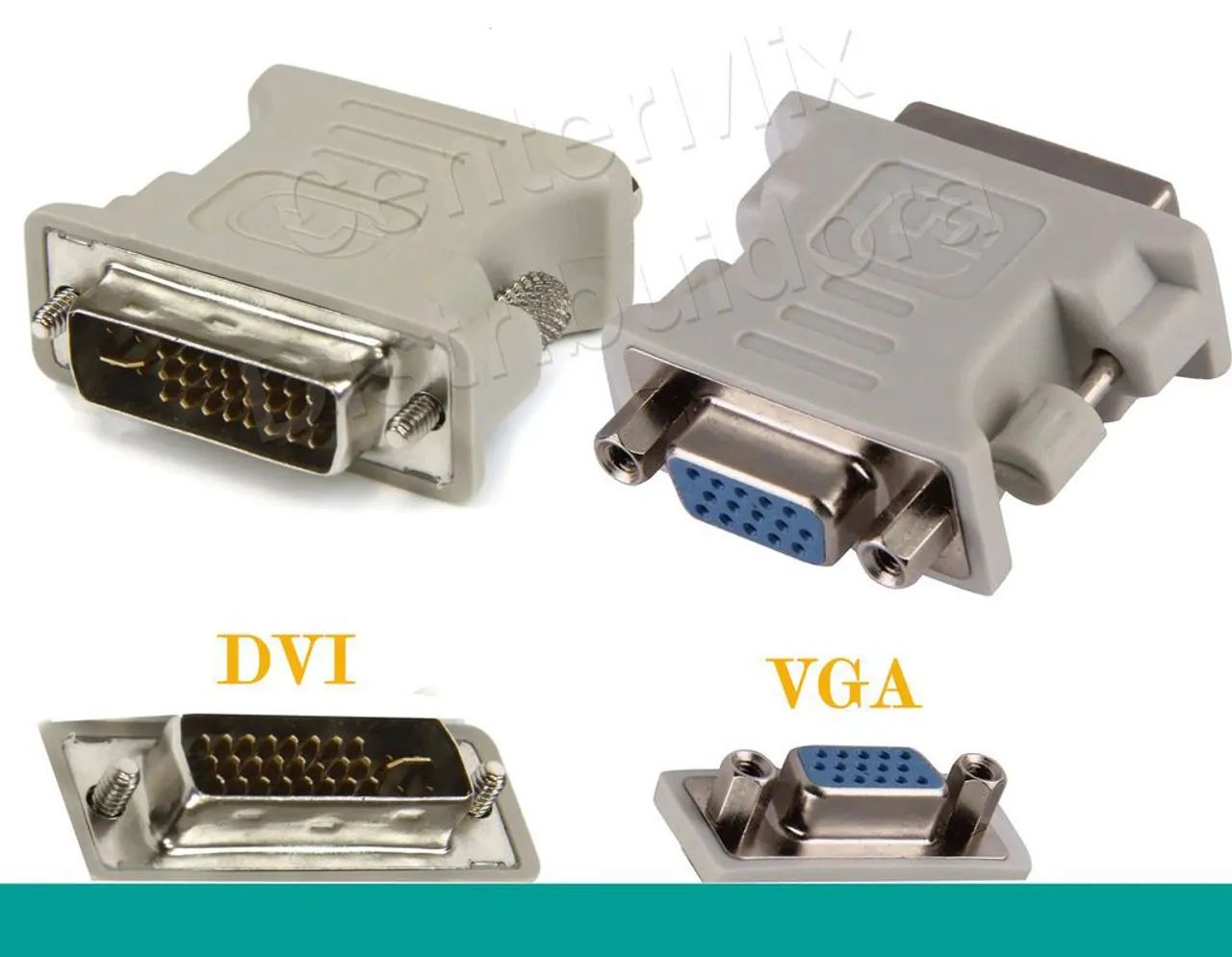 Adaptador  VGA  X  DVI ( 24+5 pinos ) 5 PEÇAS - Conector  - Foto 2