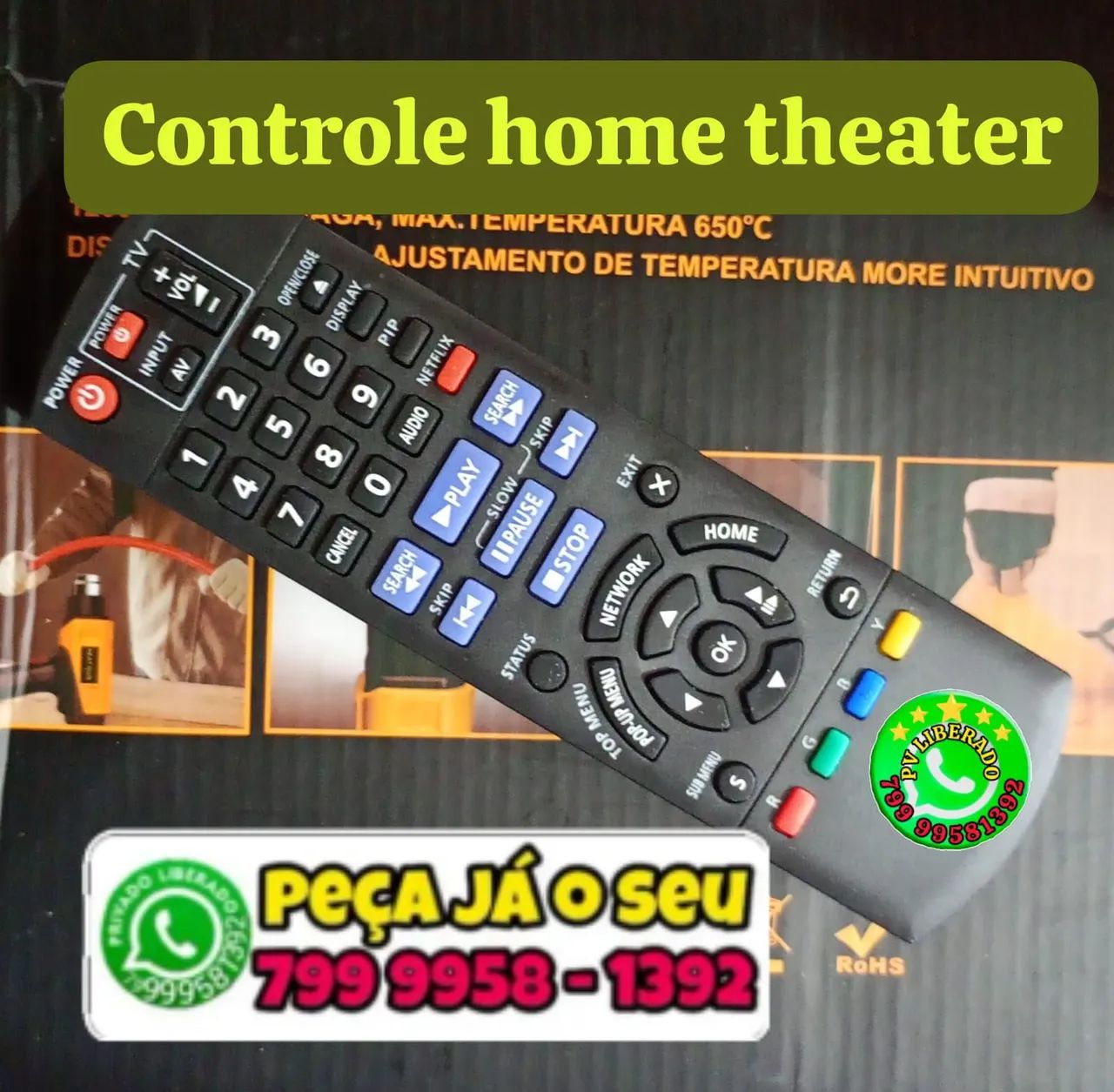 Controle home theater e  TV, som  em geral - Foto 2