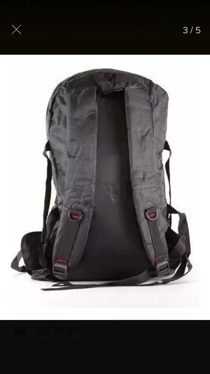 Mochila Semi Impermeável Motociclista 50 Litros  - Foto 5