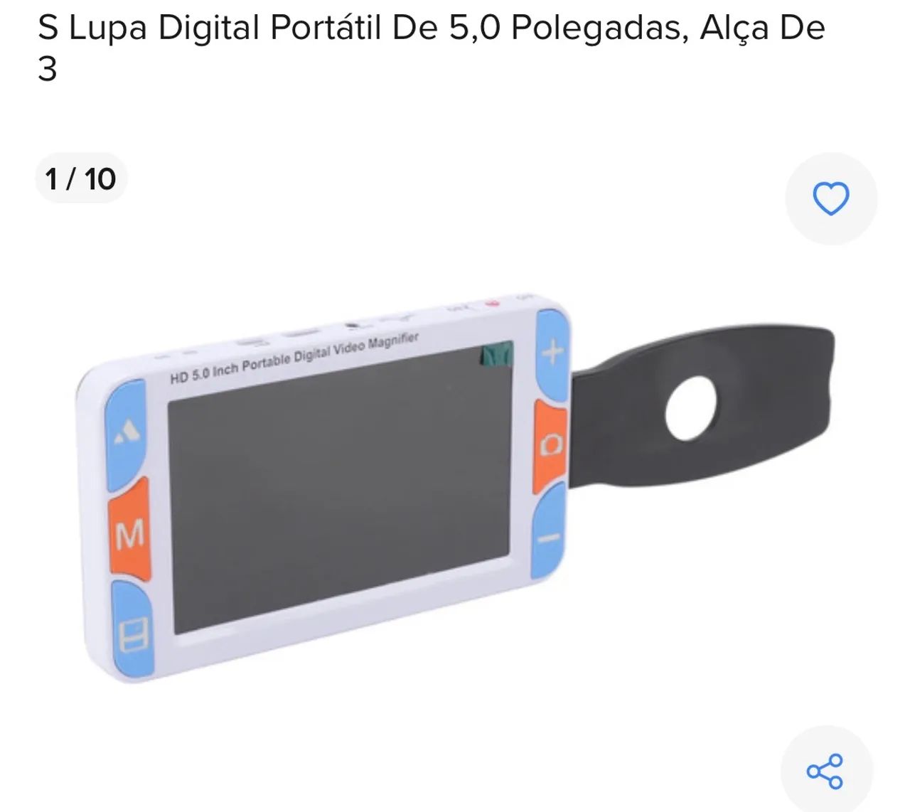 Lupa Digital Portátil 5.0 Polegadas - Alça - Tela LCD - Foto 3