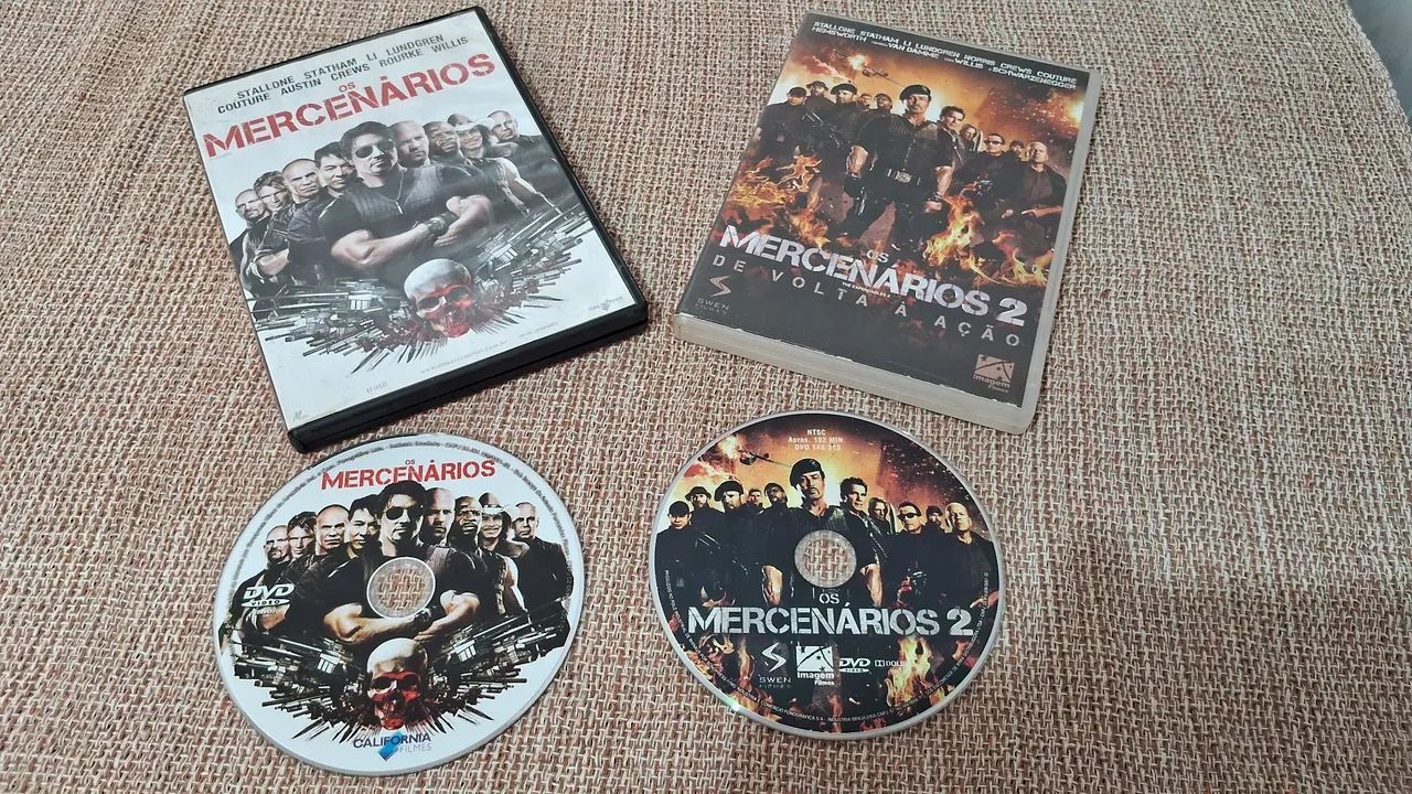 DVD Os Mercenários 1 e 2 - Coleção Completa
